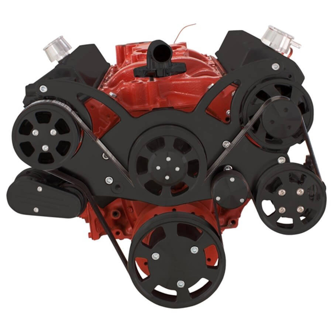 Black Serpentine Conversion Kit for Chevy 283-350-400 | AC