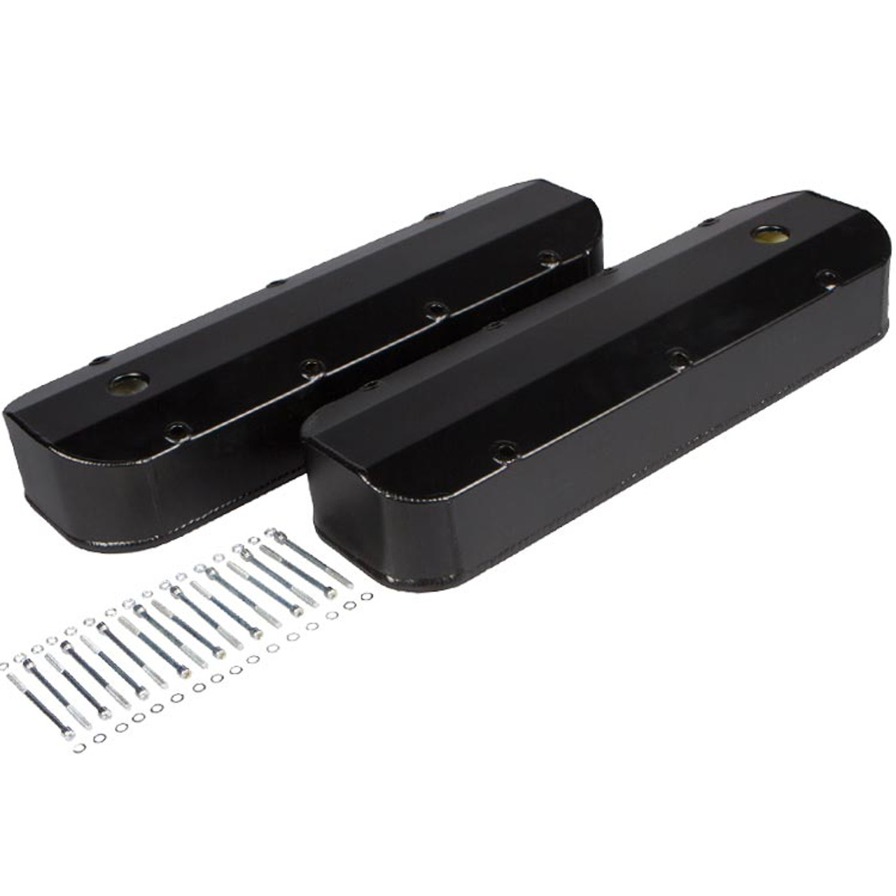 black sbc valve covers