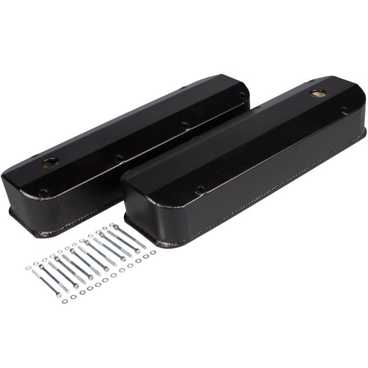 Stealth Black Big Block Ford Fabricated Valve Covers, 429-460