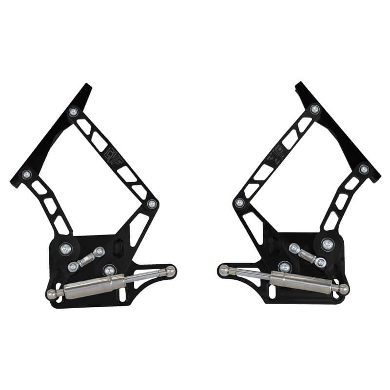 Stealth Black 6466 Mustang Hood Hinges