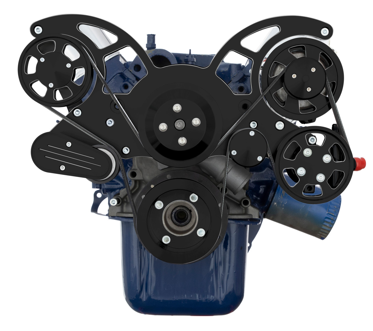 Ford 5.0L and 5.8L All Inclusive Wraptor Serpentine System - Black