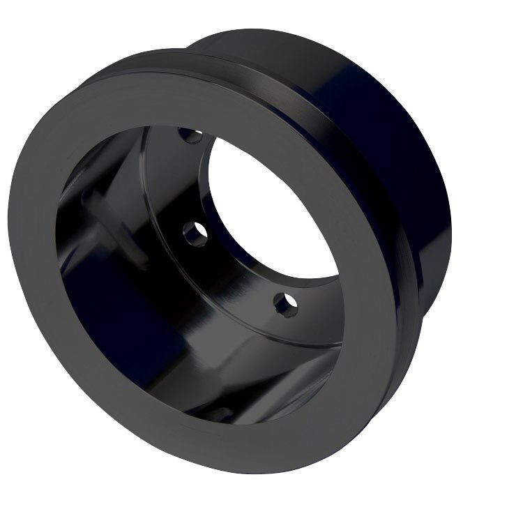 Mopar SB Crankshaft Pulley For 318/340/360 Engines - 1 V-Belt Polished Billet Aluminum