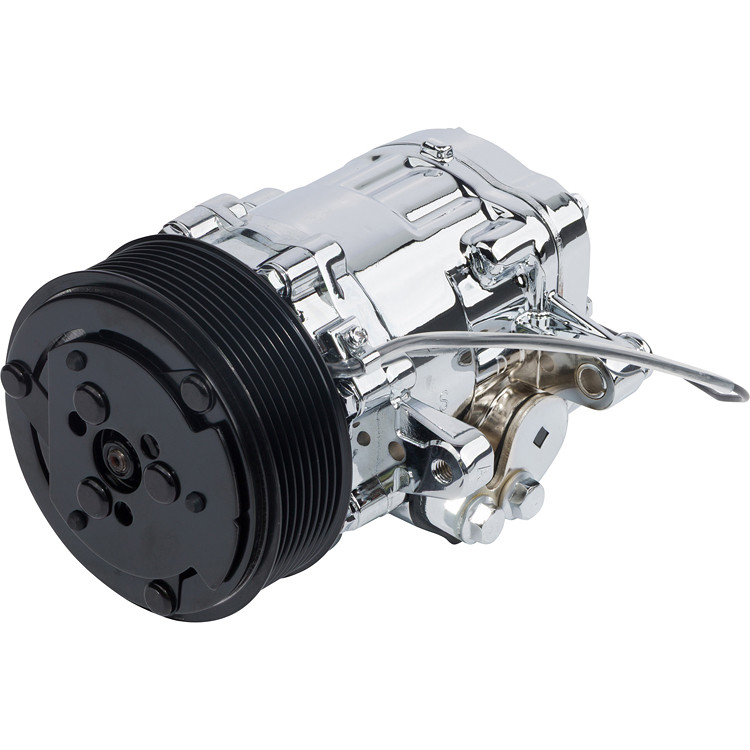 Peanut Style AC Compressor, Chrome, 8 Rib Clutch | CVF Racing