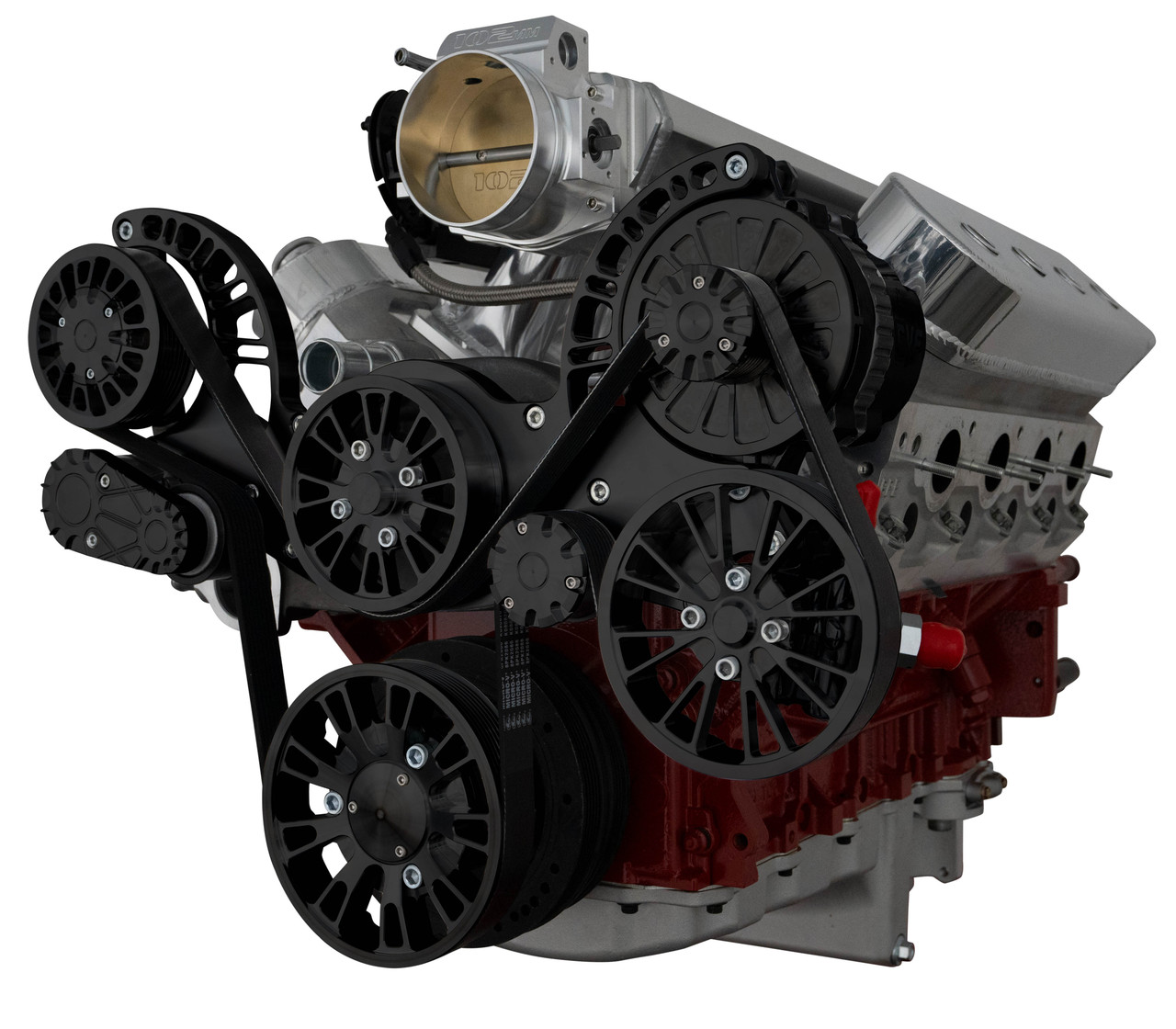 Chevy LS All Inclusive Reaper Serpentine System - Stealth Black