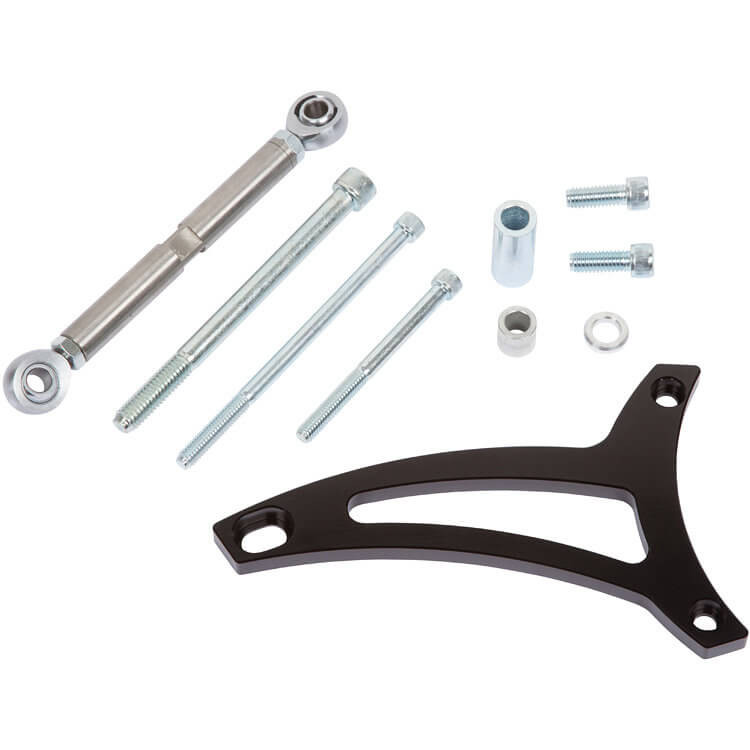 Aluminum Alternator Bracket Kit For Small Block Ford 351W Engines – Polished Billet, Upper Passenger Side