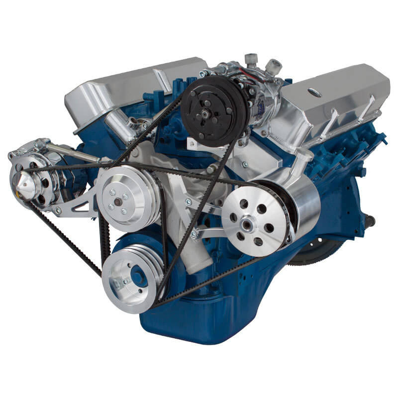 Gearhead Polished Aluminum High Volume Mechanical Water Pump For Ford FE Engines (352, 390, 410, 427, 428)