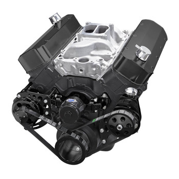 Black Chevy Big Block Serpentine Conversion Kit - Power Steering Black Chevy Big Block Serpentine Conversion Kit - Power Steering