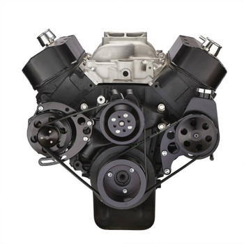 Black Chevy Big Block Serpentine Conversion Kit - Power Steering Black Chevy Big Block Serpentine Conversion Kit - Power Steering