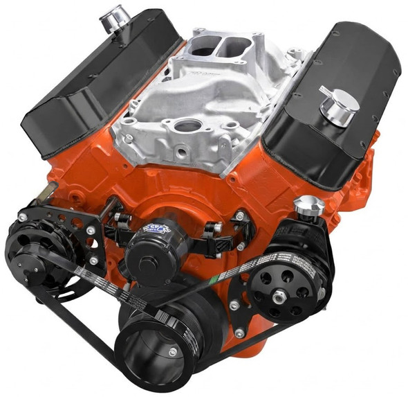 Black Chevy Big Block Serpentine Conversion Kit - Power Steering