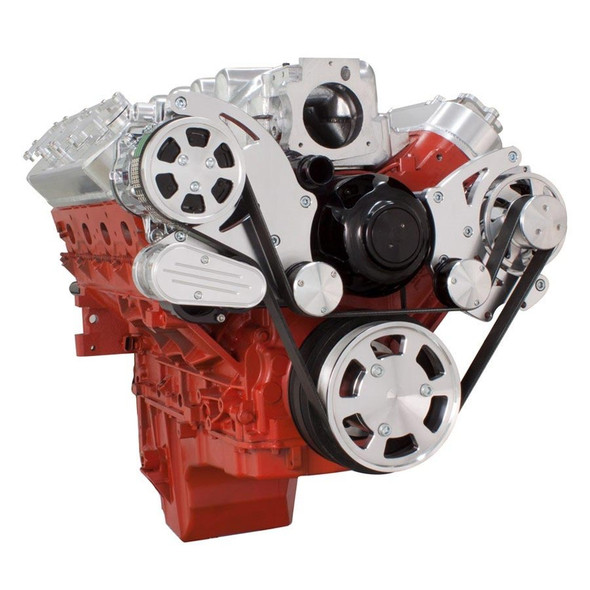 Chevy LS Serpentine Kit - AC & Alternator with Electric Water Pump
