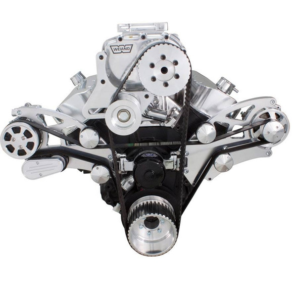 Serpentine System for 396, 427 & 454 Supercharger - AC, Alternator with EWP & Root Style Blower