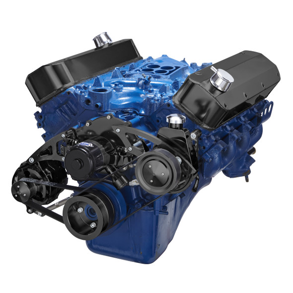 Black Ford 460 Serpentine System - Electric Water Pump, Right