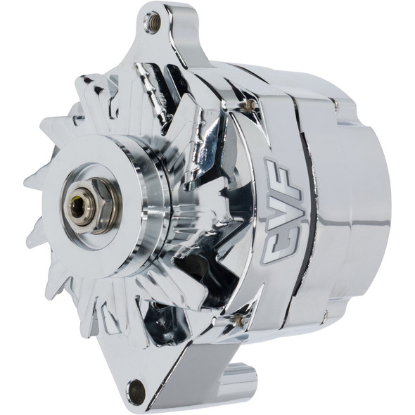 Ford 1 Wire Alternator, 140 Amp, Chrome Plated