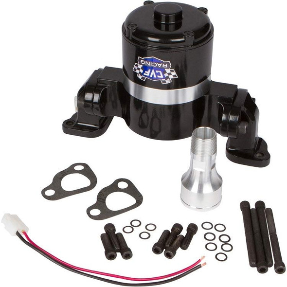 Black Chevy Small Block Electric Water Pump with Backing Plate