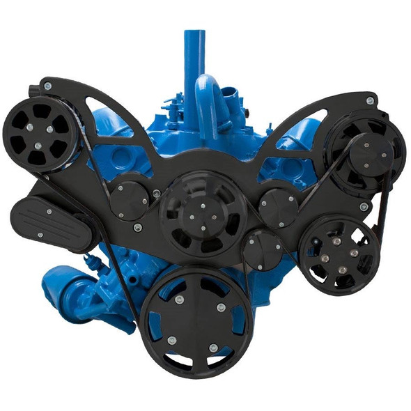 Stealth Black AMC Wraptor Serpentine System, Front, AC