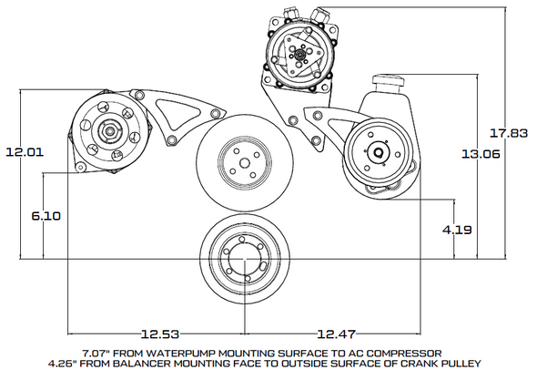Big Block Chrysler Serpentine Conversion Dimensions
