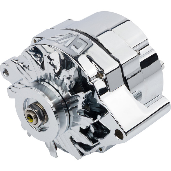 Ford 1 Wire Alternator, 100 Amp, Chrome Plated