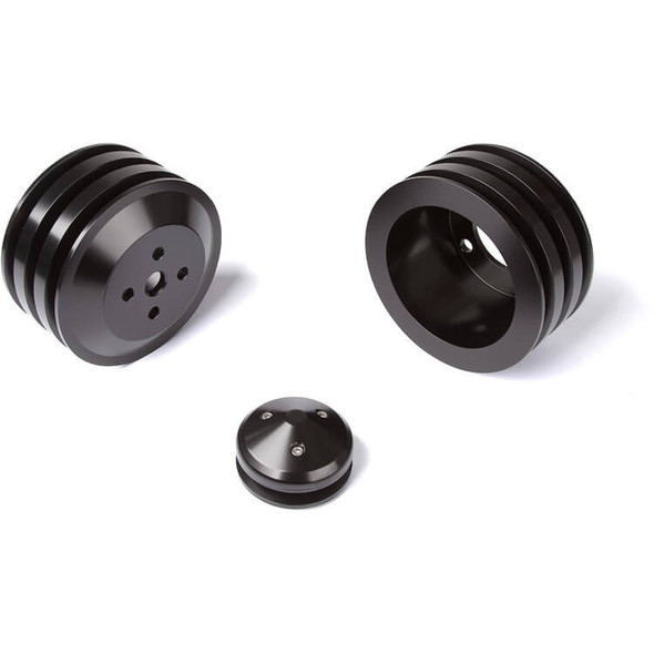 Stealth Black Ford Small Block Pulley Kit