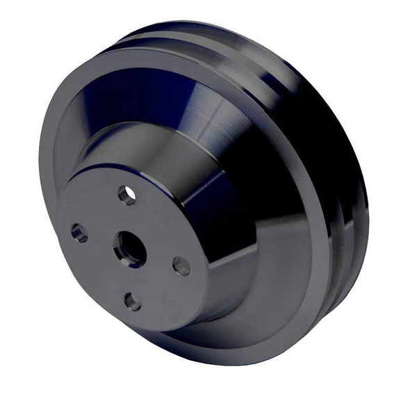 Stealth Black Big Block Chevy Water Pump Pulley 2 Groove