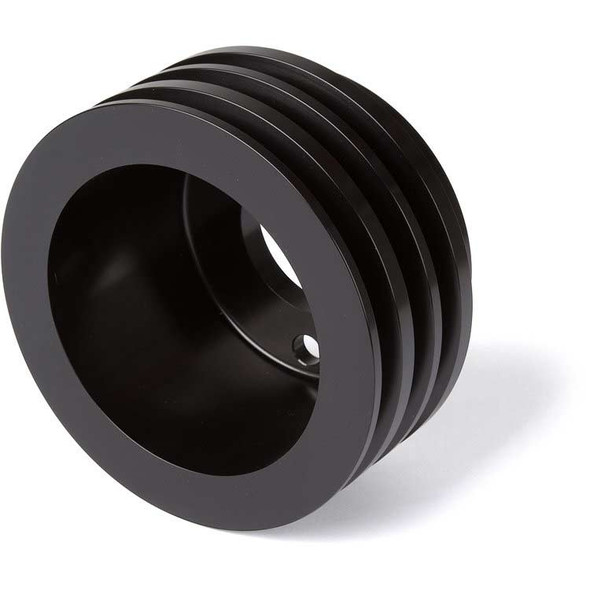Stealth Black Big Block Chevy Crankshaft Pulley 3 Groove High Flow