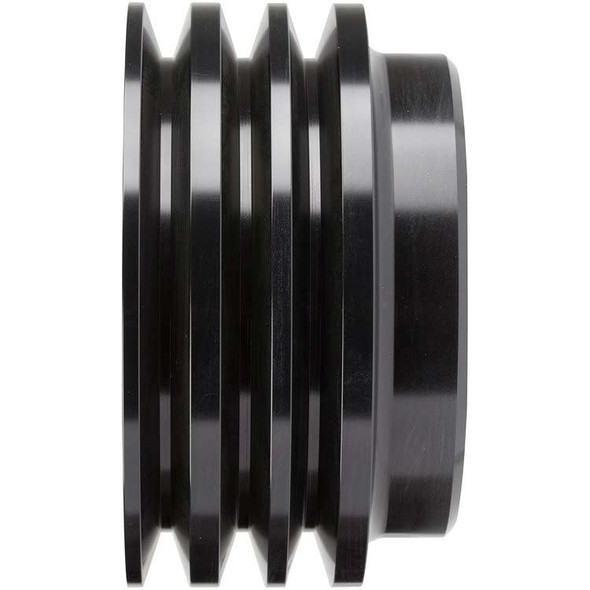 Stealth Black Big Block Chevy Crankshaft Pulley 3 Groove High Flow