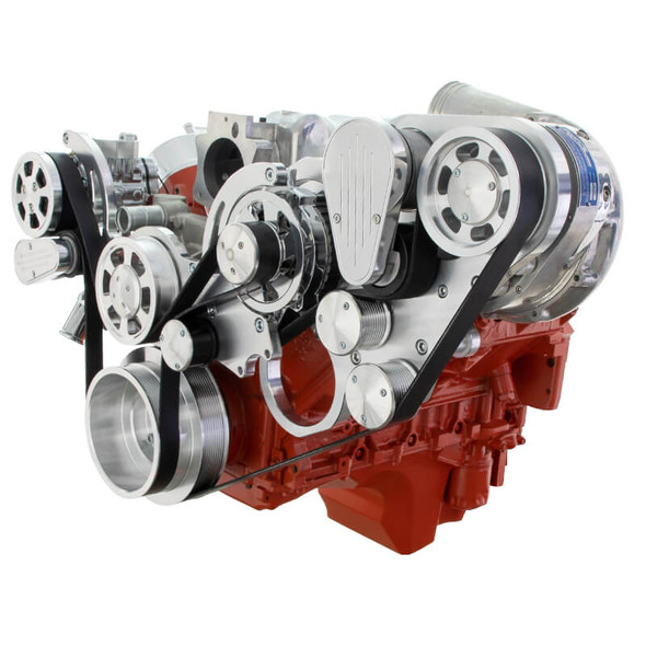 Chevy LS Engine Mid Mount Serpentine Kit - ProCharger - AC & Alternator
