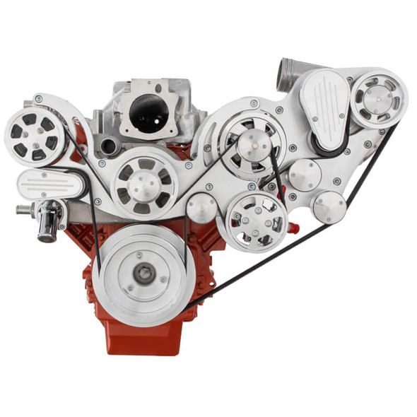 Chevy LS Engine Mid Mount Serpentine Kit - ProCharger - AC, Alternator & Power Steering