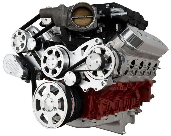 Chevy LS Edelbrock Supercharged Wraptor Serpentine System, Right, ACO