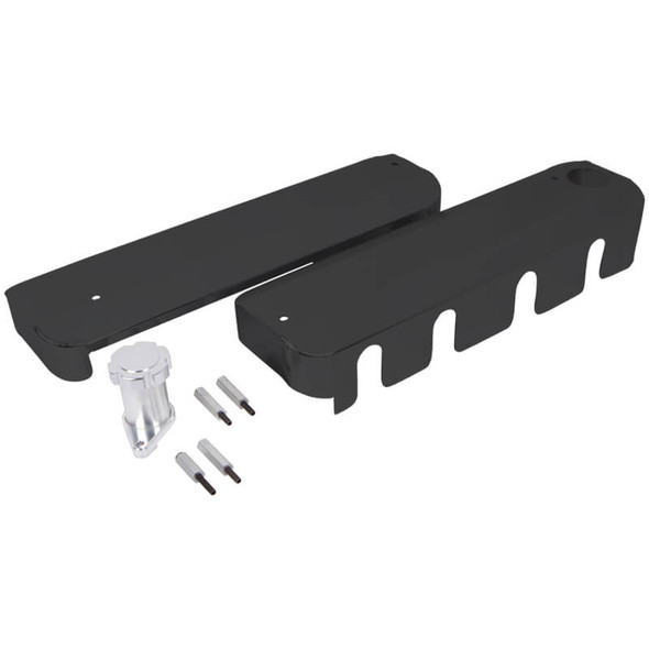 Black Chevy LS Fabricated Coil Covers