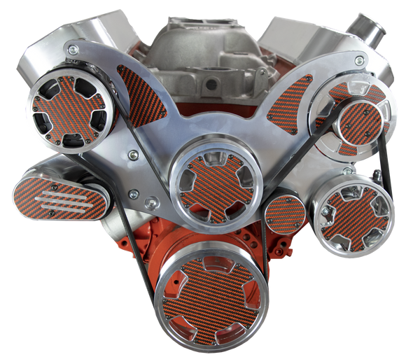 Big Block Chevy Carbon Fiber Wraptor, Front, AC, Orange