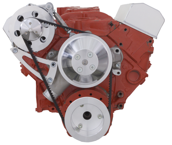 Chevy Small Block V-Belt System - Alternator Only High Mount