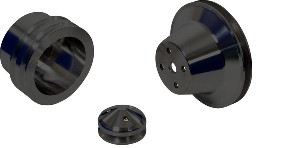 Stealth Black Chrysler Small Block Pulley Kit