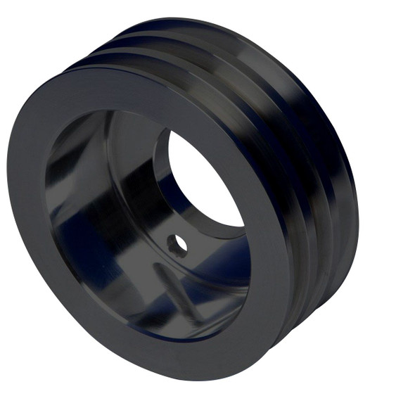 Stealth Black Big Block Chevy Crankshaft Pulley SWP, 3V