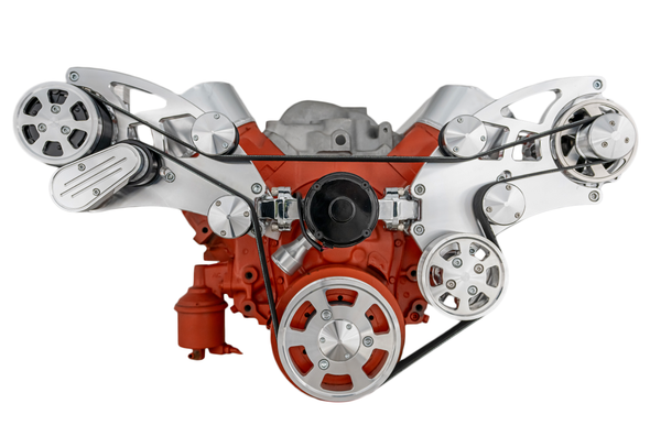 Big Block Chevy All Inclusive Wide Mount Wraptor Serpentine System - Electric Water Pump