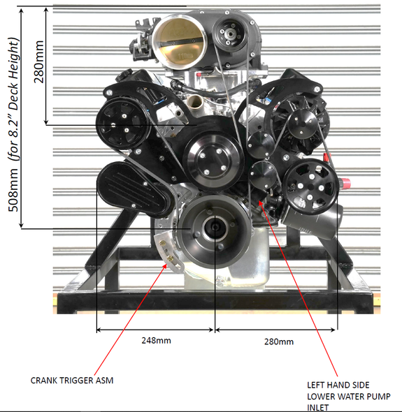 Black Diamond Small Block Ford All Inclusive Wraptor Serpentine System - Harrop Supercharger