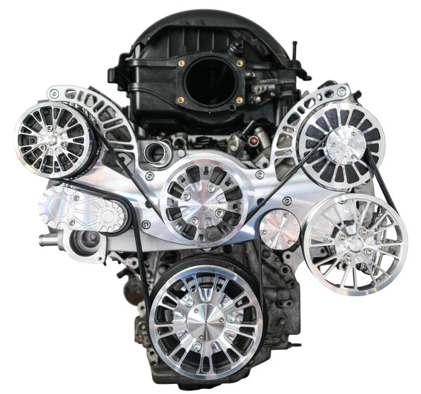 Chevy LT1 Gen V Reaper Serpentine, Polished, AC, Front