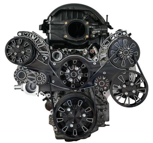 Black Diamond Chevy LT1 Gen V Reaper Serpentine System, Front, AC