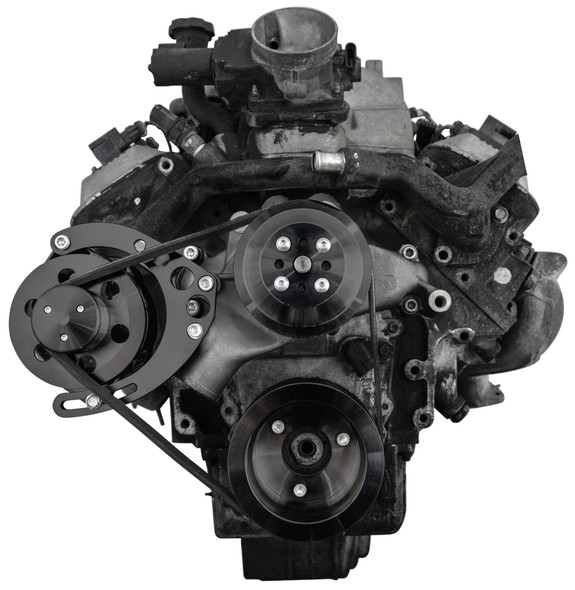 Stealth Black Chevy 8100 L18 Serpentine Conversion System - Alternator Only
