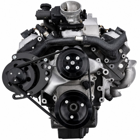 Stealth Black Chevy 8100 L18 Serpentine Conversion System - Alternator Only