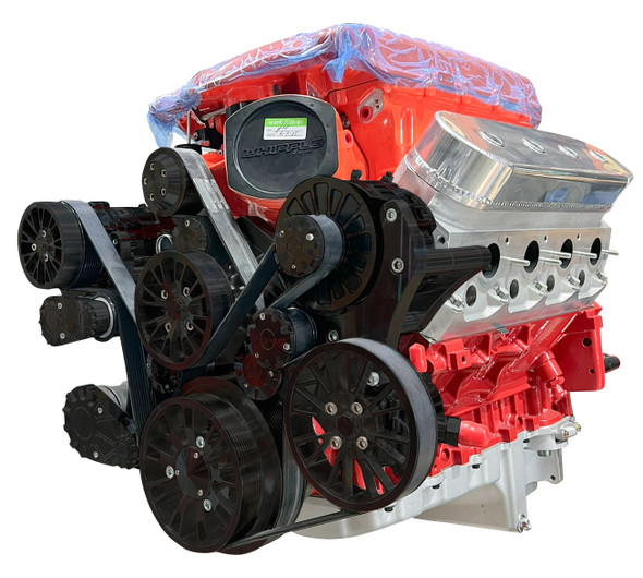 Chevy LS Whipple® 3.0L Inverted Supercharged Reaper Serpentine System, Black, Right, AC