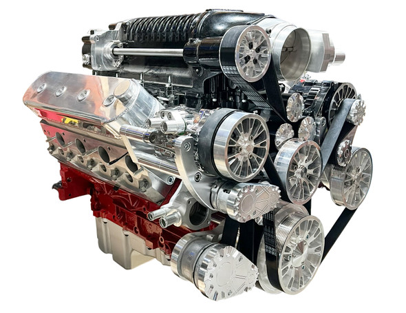 Chevy LS Whipple® Gen VI Top Mount Supercharged Reaper Serpentine System - C3 Ceramic Clear Coat, LEFT Chevy LS Whipple® Gen VI Top Mount Supercharged Reaper Serpentine System - C3 Ceramic Clear Coat, LEFT