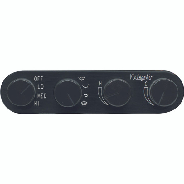 Gen II Streamline 4-Knob Control Panel with Black Anodized Finish
