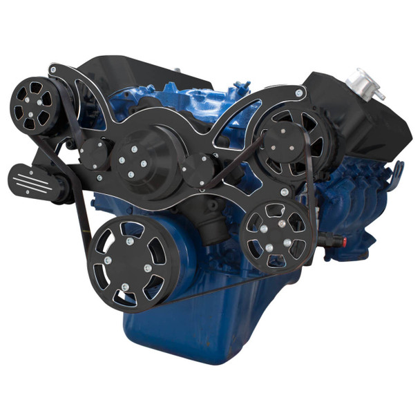 Black Diamond Serpentine System for 429 & 460 - AC, Power Steering & Alternator - All Inclusive