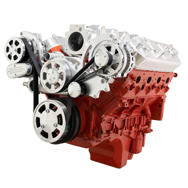 Chevy LS Engine Serpentine Kit - AC & Alternator - Mid-Mount