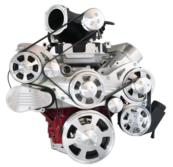Chevy LS Magnuson Supercharged Wraptor Serpentine System, Front, AC