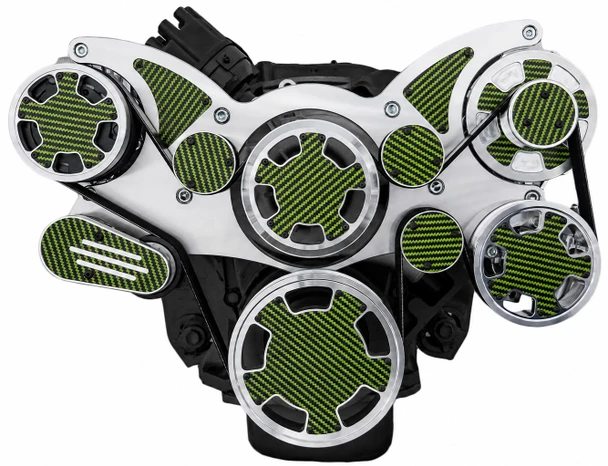 BIG BLOCK CHRYSLER CARBON FIBER WRAPTOR AC WITH GREEN INSERTS