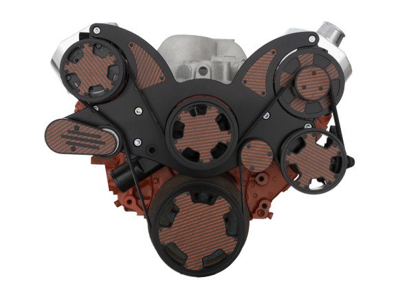 Stealth Black Big Block Chevy Carbon Fiber Wraptor, Orange, AC, Front