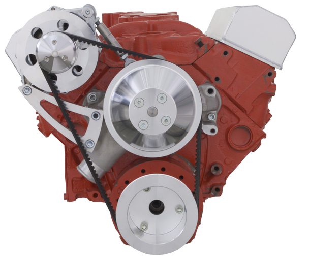 Chevy Small Block V-Belt System - Alternator Only High Mount