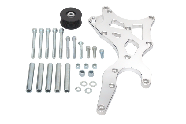 LS Power Steering and Alternator Bracket - OEM Replacement, Polished