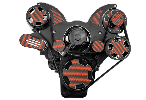 Black Diamond Carbon Fiber Big Block Chevy Wraptor, PS, Orange, Front